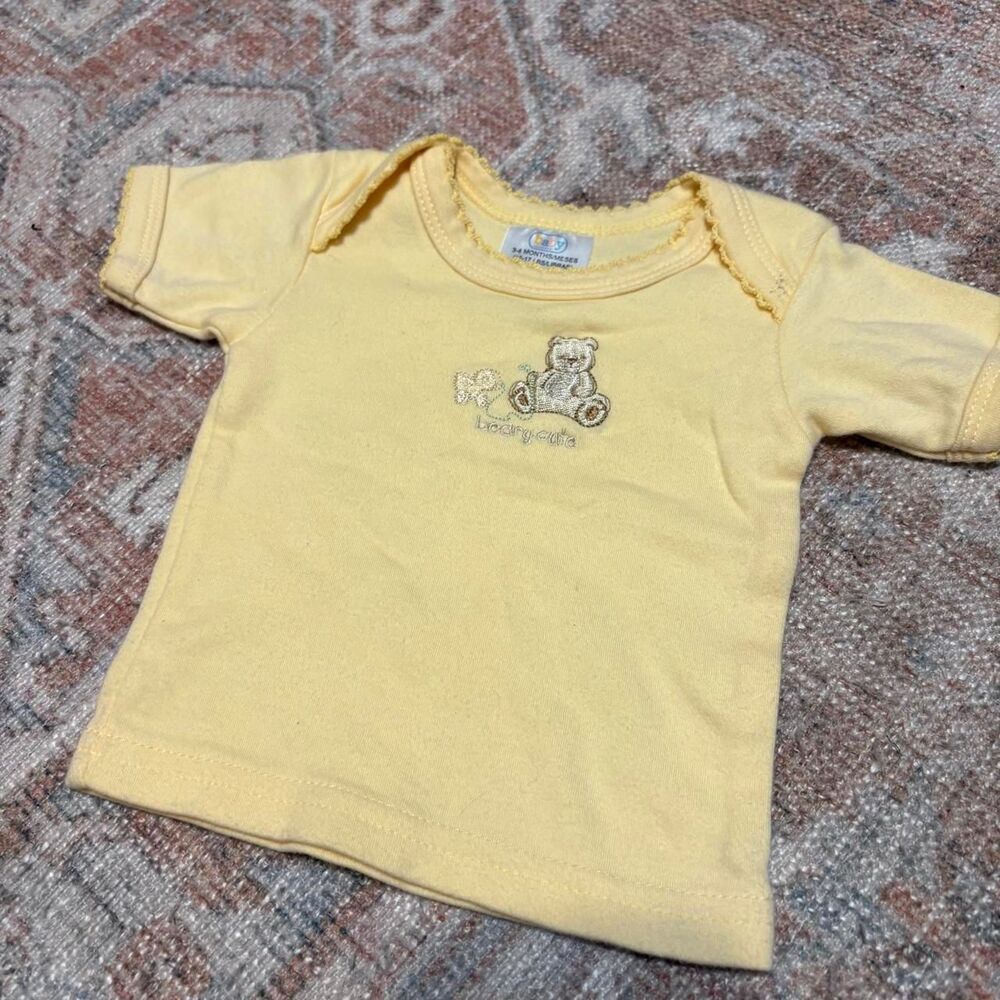 Vintage Y2K Baby 100% Cotton Shirt Embroidered Teddy Bear